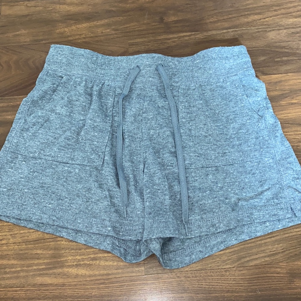 Gray shorts .
